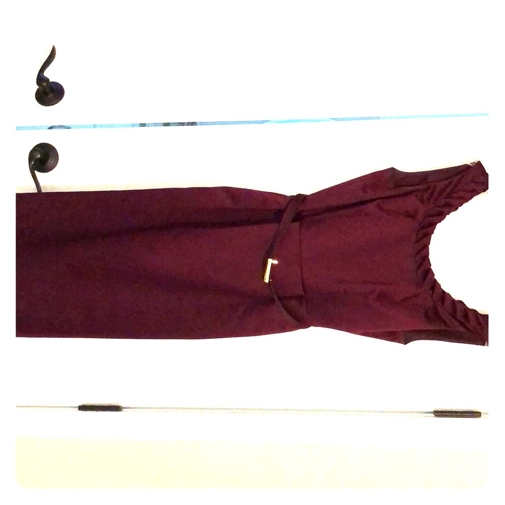 Antonio Melani wine-colored sleeveless dress